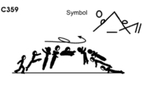 C 359 : 1/1 TURN STRADDLE LEAP ½ TWIST TO PUSH UP 