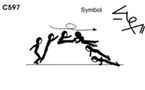 C 597 : PIKE JUMP ½   TWIST TO PUSH UP