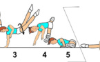 A 227 : HIGH V SUPPORT ½ TURN TO FRONTAL SPLIT