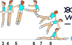 C 238 : 2/1 TURNS COSSACK JUMP SPLIT