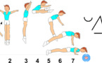 C 337 : ½ TURN STRADDLE JUMP TO PUSH UP