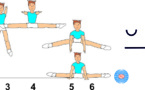 C 366 : ½ TURN FRONTAL SPLIT JUMP TO FRONTAL SPLIT 