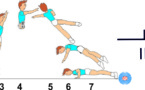 C 377 : FRONTAL SPLIT JUMP ½ TWIST TO PUSH UP