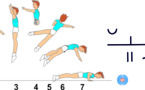 C 378 : ½ TURN FRONTAL SPLIT JUMP 1/2 TWIST TO PU