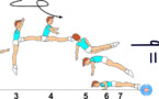 C 417 : ½ TURN SPLIT JUMP TO PUSH UP