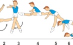 C 447 : SWITCH SPLIT LEAP 1/2 TURN TO PU