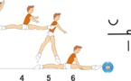 B 5146 : ½ TURN SPLIT JUMP TO SPLIT