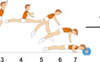 B 5167 : ½ TURN SPLIT JUMP TO PUSH UP